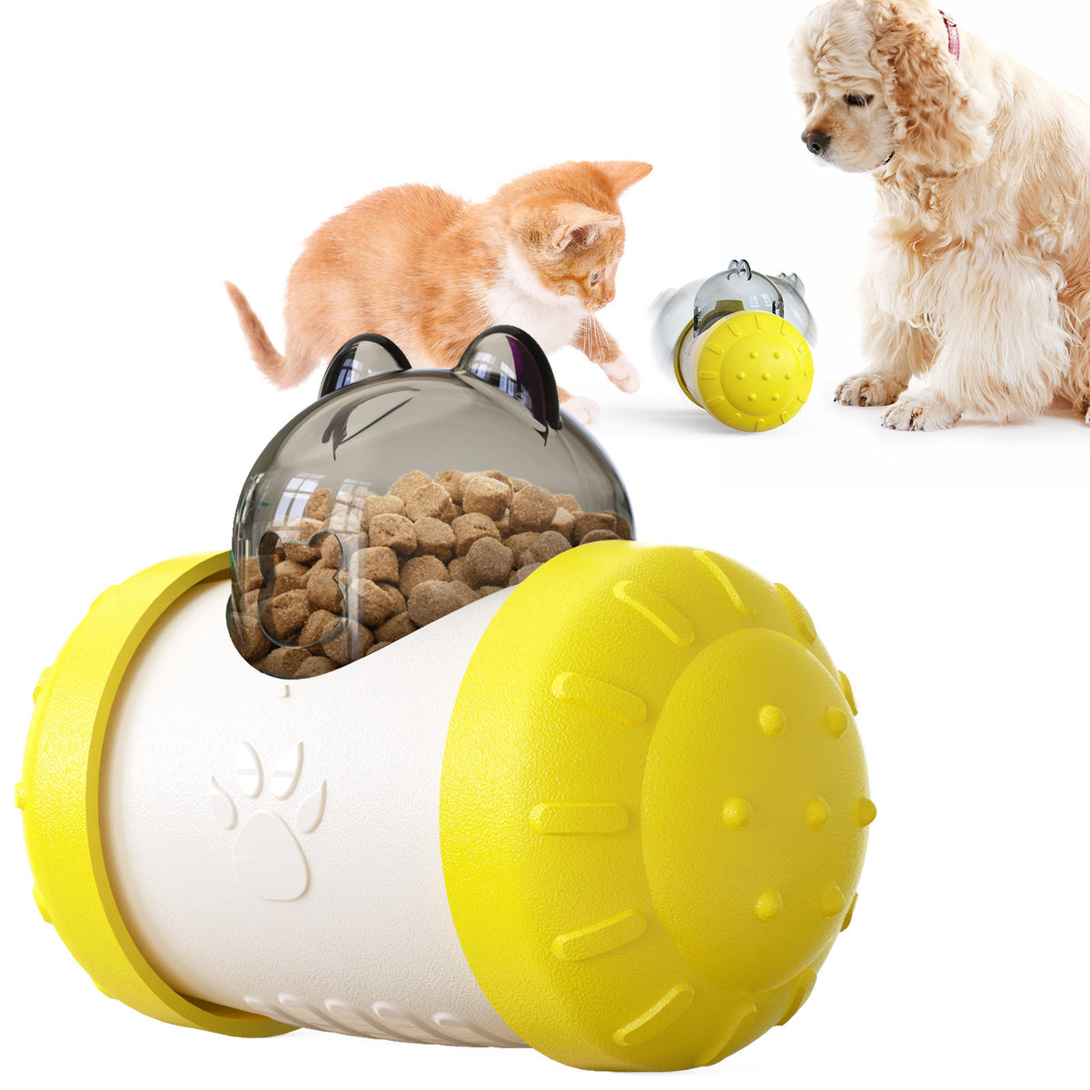 "Interaktives Haustier-Spielzeug: Hundesnack-Ball und Katzenfutter-Dispenser aus Gesundheitsfreundlichem Material, Mehrfunktionaler Fütterer, Einzigartiges Wackeldesign für Alle Hunde- und Katzengrößen"