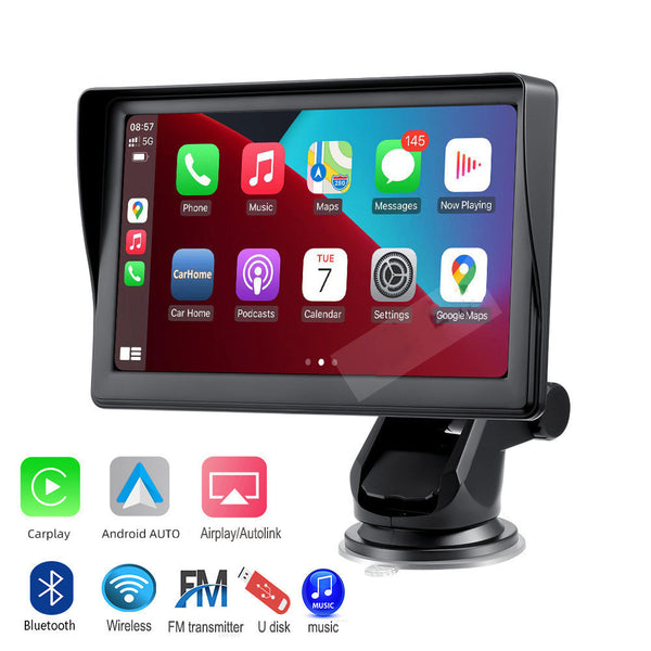 "7-Zoll IPS Auto-Smart-Display mit drahtlosem Carplay und Handy-Projektion für Navigation – Steigern Sie Ihre Fahrsicherheit und -komfort!"
