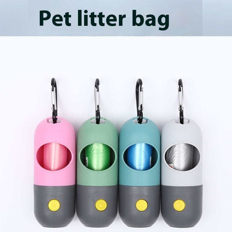 "LED-Leuchten Haustier Kotbeutelspender - Leicht zu Zerreißen, Dicker & Auslaufsicher - Ideal für Hunde & Katzen - Tragbar und Praktisch für Reisen"