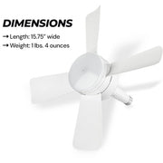 "Intelligente LED-Deckenventilatorlampe mit Fernbedienung - Platzsparendes Design für warmes Licht und erfrischende Brise"