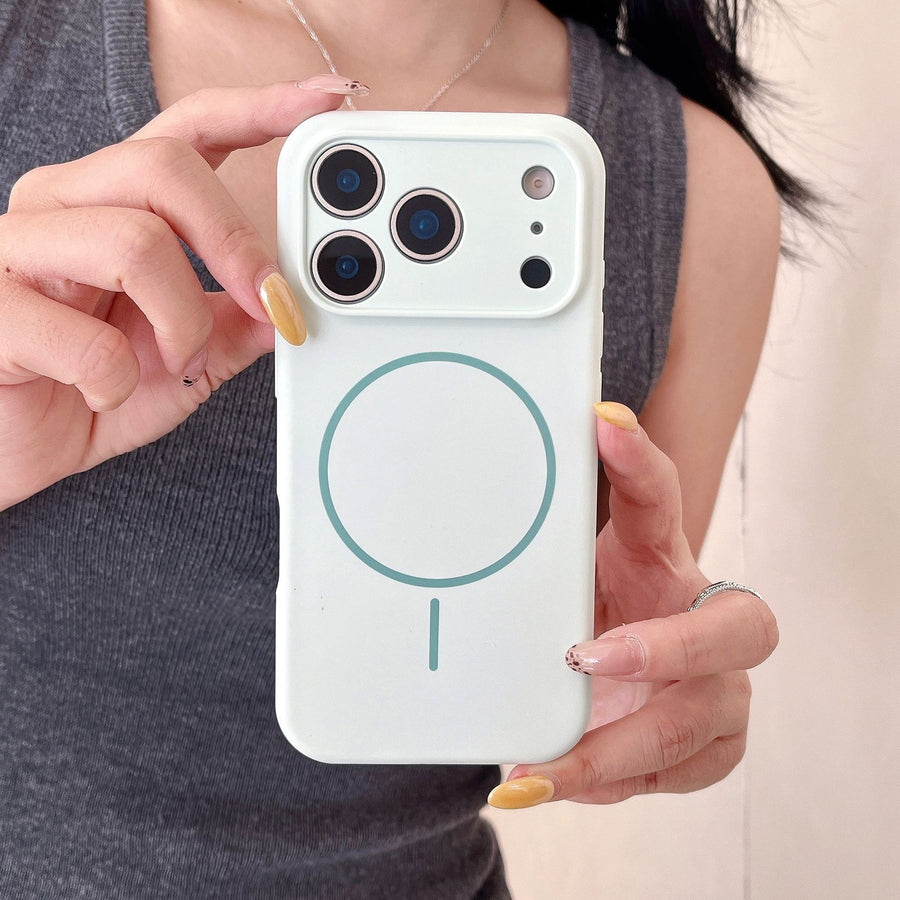 "Präzisionsgeschnittene Vollabdeckung Silikon Handyhülle mit Magnetverschluss - Stoßfest, Kratzfest für iPhone 17 Modelle"