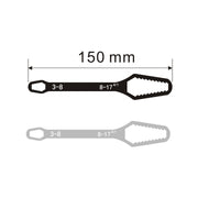 "Multifunktionale Doppelkopf Selbstanziehende Universal Schraubenschlüssel - Verstellbar, Hochwertiger Stahl, Schwarz/Silber"
