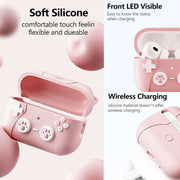 "Charmante Silikon Ohrhörer Schutzhülle, Universal & Tragbar, für Apple Airpods - Dunkelgrau, Hellrosa, Helllila, Hellblau"