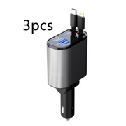 "Ultra-Schnell 100W Metall Auto Ladegerät - USB und TYPE-C Adapter mit Zigarettenanzünder - Einfache Handhabung und einstellbare Richtung"