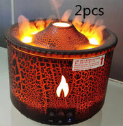 "Kreativer Ultraschall Aroma-Diffusor mit Vulkan & Quallen-Lichteffekten - Luftbefeuchter für Entspannung und Wohlbefinden"