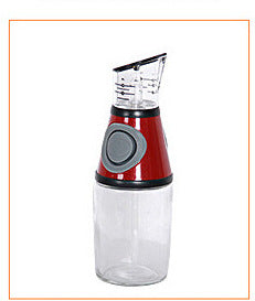"Premium 500ml Ölflasche aus Hochweißglas, Messbar & Küchengeeignet - Unterschiedliche Designs in Rot erhältlich"