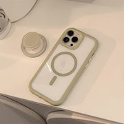 "Einfache Ins Feste Farbe Magnetische Halterung Handyhülle, Kompatibel mit iPhone 11/12/13/14 Pro Max, Stoßschutz, Acrylmaterial"