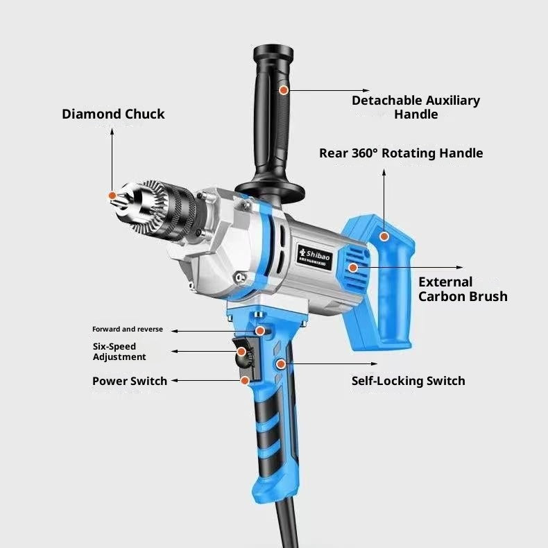 Electric Drill Mixing Machine High Power Putty Powder Ash Mixing Machine