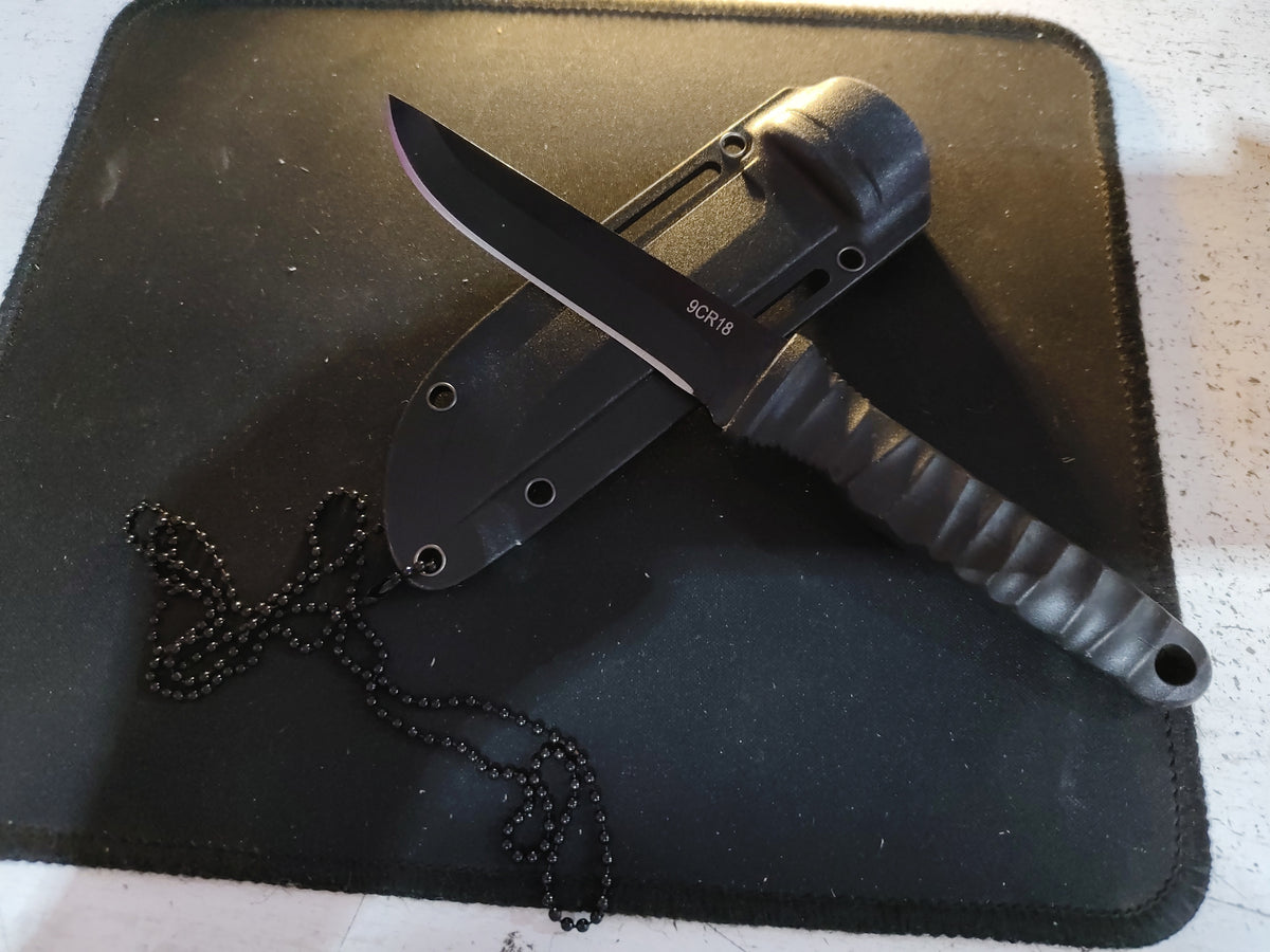 "Premium Outdoor-Multifunktionsmesser aus 9CR13 Stahl - Robustes Camping-Überlebensmesser mit ABS-Griff & Schutzscheide"