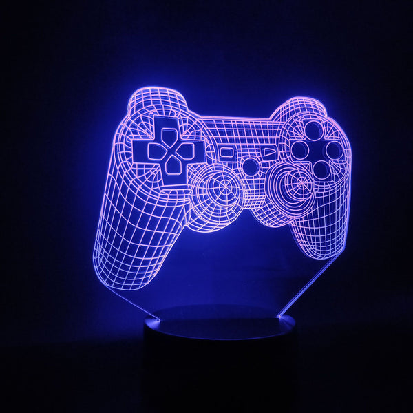 "Kreatives 3D Gamepad Nachtlicht Hauslampe mit Touch- und Fernbedienung, 7 Farbvarianten, USB-Kabel Inklusive"