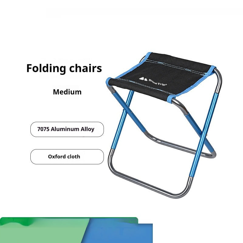 Aluminum Alloy Fishing Barbecue Portable Train Camp Chair Camping Outdoor Folding Stool