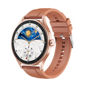 "Edelstahl Sportuhr mit Polierter Doppelarmband und Bluetooth-Anruffunktion - TFT Touchscreen, Farben: Schwarz, Silber, Gold"