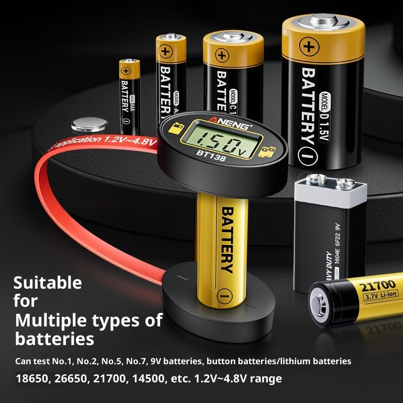 "Digitaler Batterietester mit Anzeige: Kompakt und Tragbar für schnelle und zuverlässige Energiekontrolle"