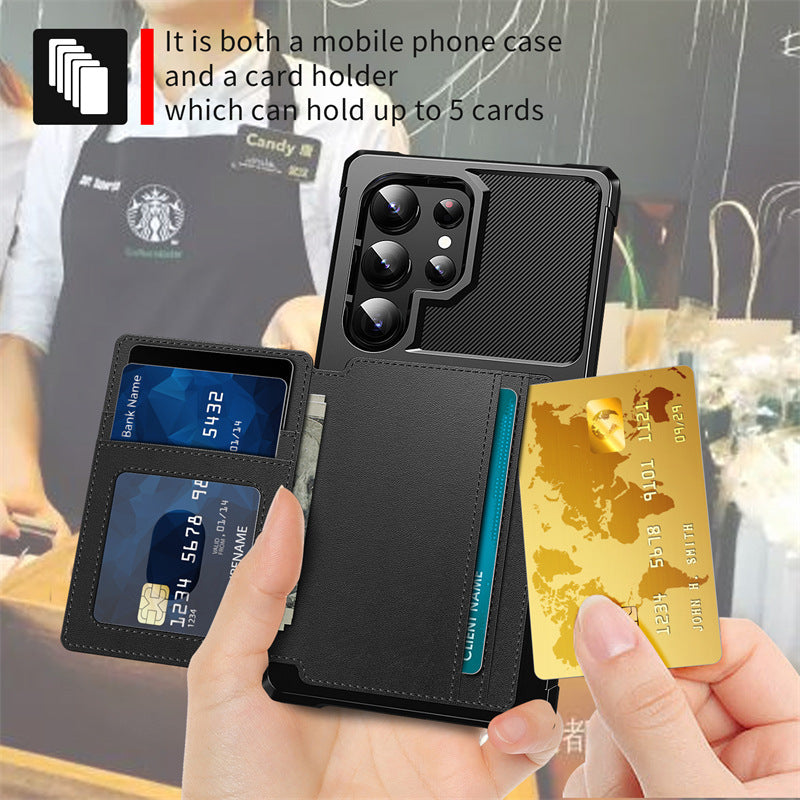 "Robuste Handyhülle mit Kartenfach für Samsung - Rutschfestes TPE-Material, Persönlicher Stil"