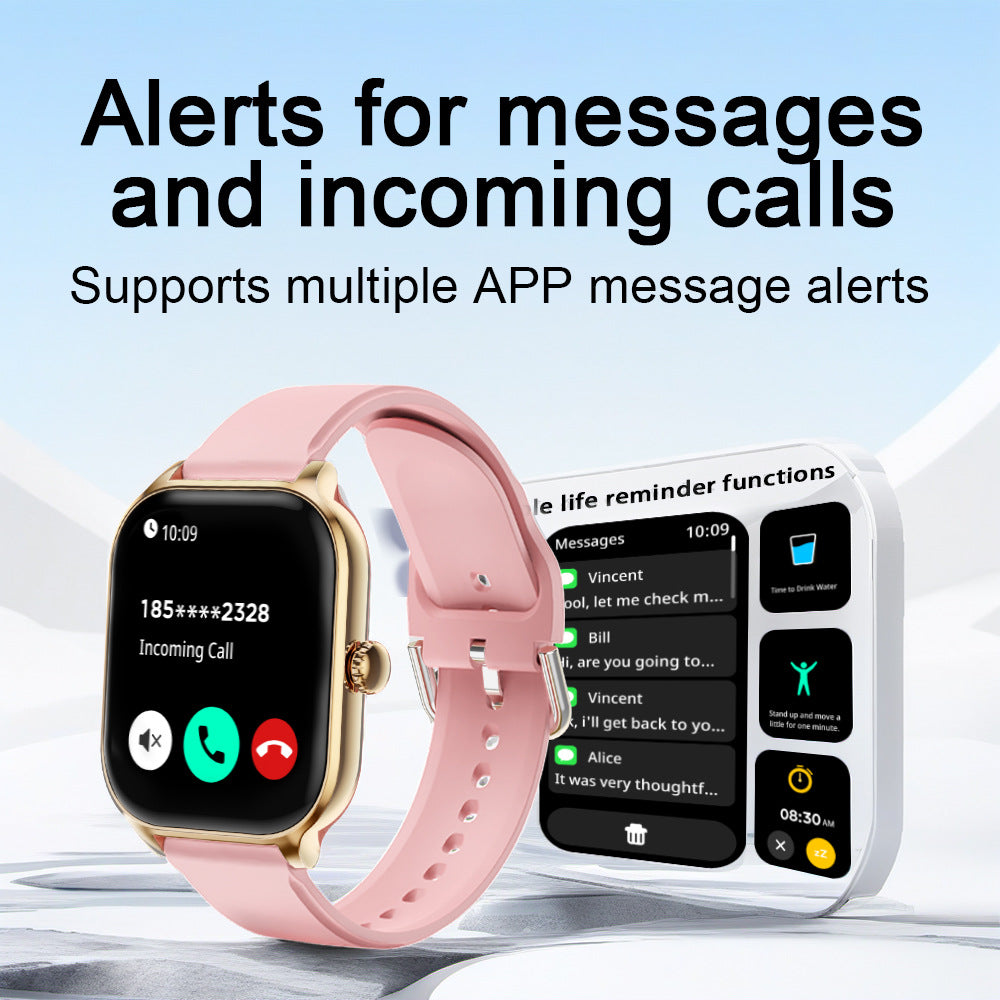 "Multifunktions-X46 Smartwatch mit drahtloser Anruffunktion - Wasserdicht, Herzfrequenz- und Schlafüberwachung, Bluetooth, Selfie-Steuerung"