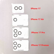 "Premium Gehärtetes Glas Linsenschutz für iPhone 17 Serie - Explosionssicher, Staubdicht und Vollbildschutz - Schwarz, Weiß und Gelb"