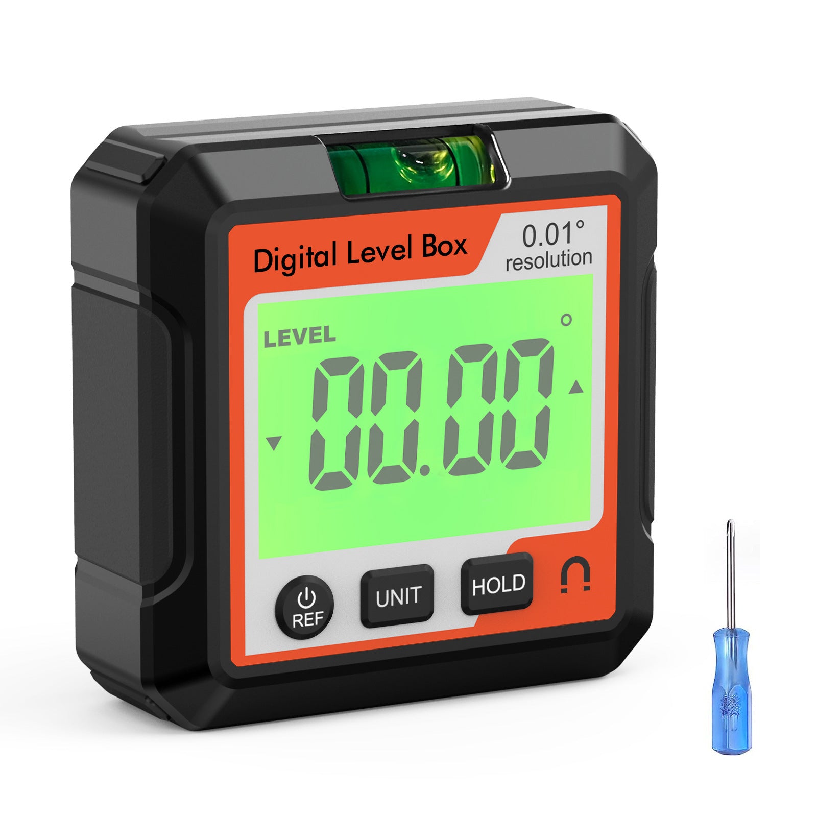 "Digitaler Elektronischer Winkelmesser Inclinometer mit LCD-Hintergrundbeleuchtung, Magnetbasis, Tragbar und Präzise - Multi-Messwerkzeug aus ABS-Kunststoff"