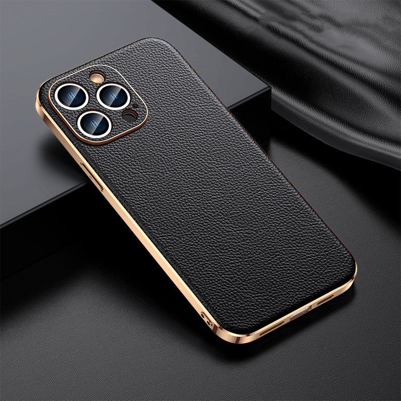 "Premium Echtleder Schutzhülle für iPhone - Elegant & Vielfarbig, Kompatibel mit iPhone 11 bis 15 Pro Max"