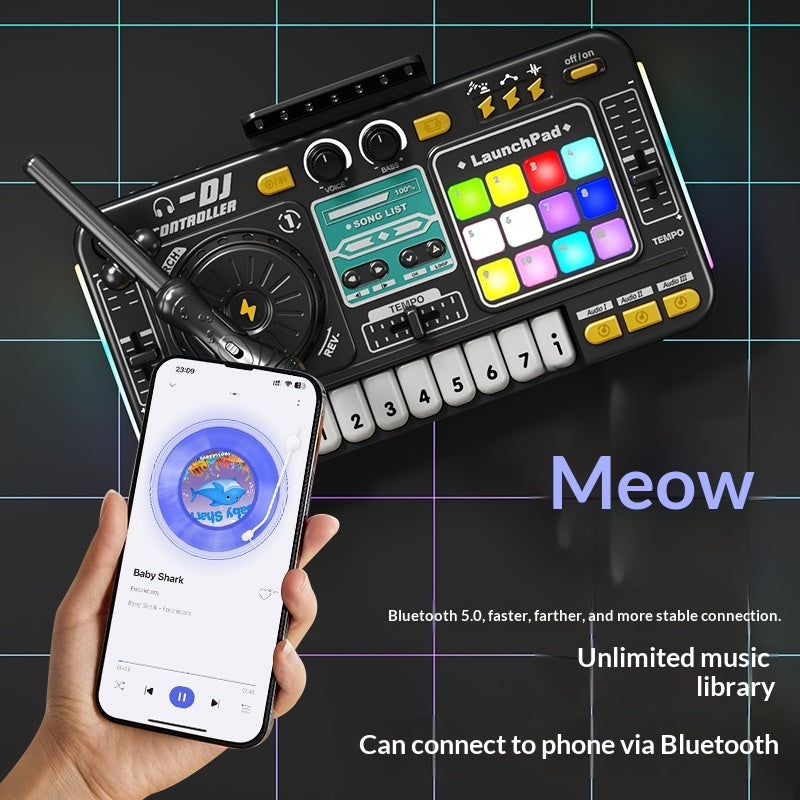 "Multifunktionale DJ-Musiklicht-Tastatur: Interaktives Spielzeug für sensorische Entwicklung, Hände-Auge-Koordination und Interessenpflege"