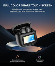 "Hochwertiges Bluetooth Headset mit Touch-Farbdisplay und Rauschunterdrückung, Lange Akkulaufzeit, Reichweite 15 Meter"