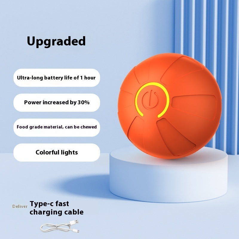 "Interaktiver Leuchtender Hundespielball - Automatischer Elektro Sprungball für Haustiertraining, Zahnreinigung und Muskelübung - Robuste Gummimaterial, Sicher für Aggressive Kauer"