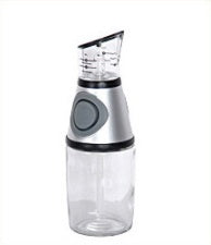 "Premium 500ml Ölflasche aus Hochweißglas, Messbar & Küchengeeignet - Unterschiedliche Designs in Rot erhältlich"