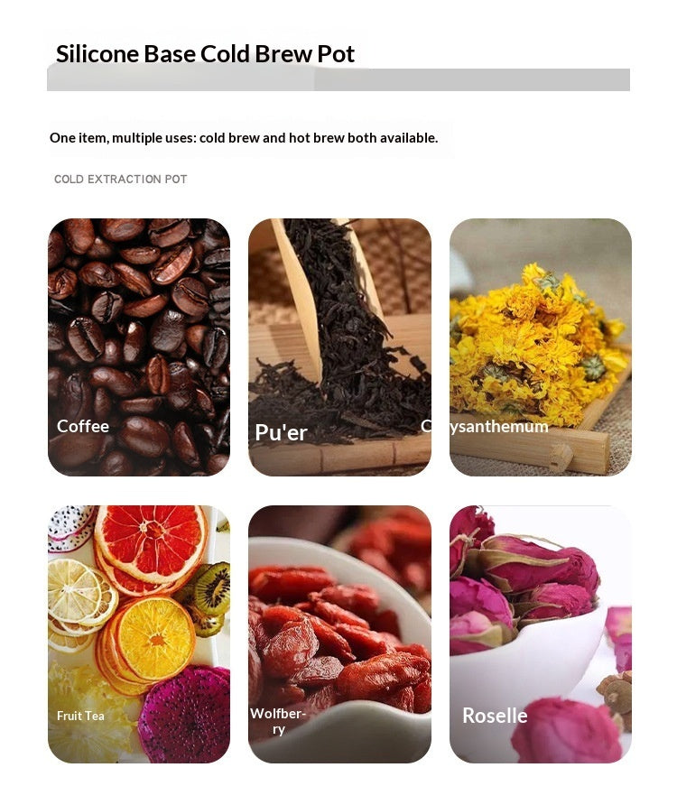"Hochwertige Hochborosilikatglas Cold Brew Teekanne - Für Aromatischen Kaffee & Eistee"