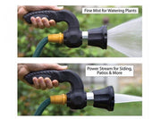 "Leistungsstarke Mighty Power Schlauchdüse - Ideal für Garten und Autowäsche mit 5 einstellbaren Sprühoptionen"