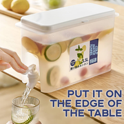 "Großkapazität Kühlschrank Aufbewahrungskrug mit Wasserhahn, Lebensmittelechter PP-Kunststoff, 3.5L - Ideal für Säfte und Eistee"