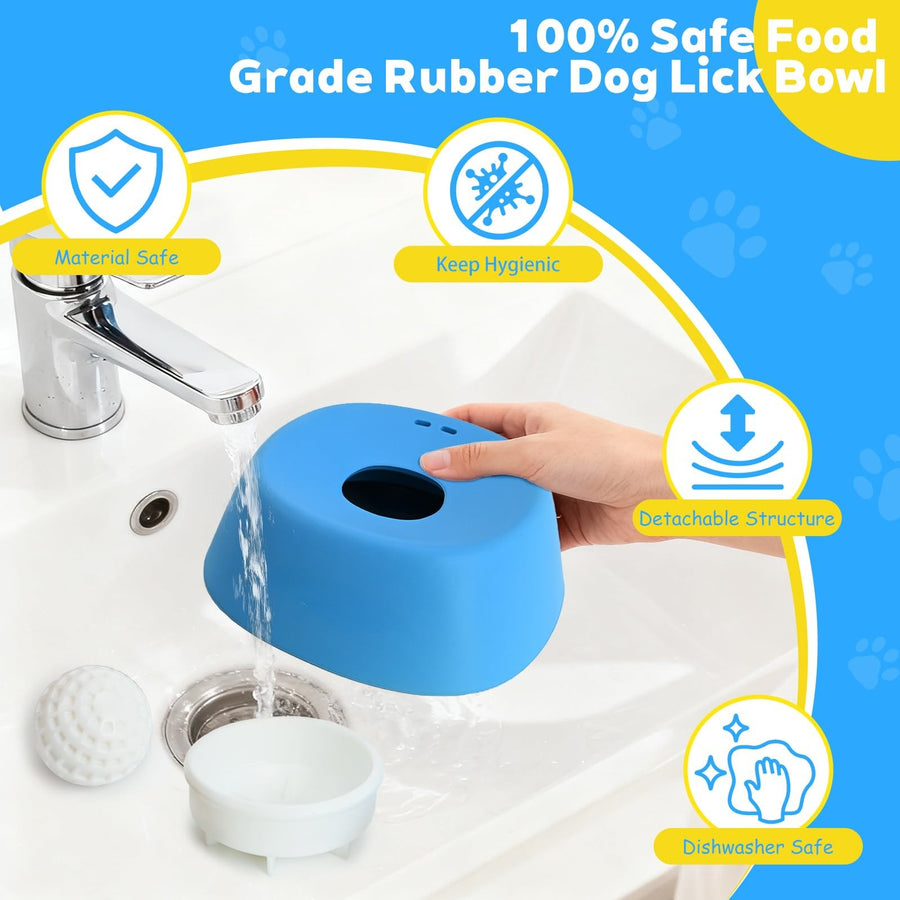 "Anti-Erstickungs-Hundeschüssel: Rutschfester Pet Slow Feeder und Leck-Spielzeug für Flüssigleckerbissen, Knochenbrühe, Joghurt - Hochwertiges Material, Einzigartiges Design"
