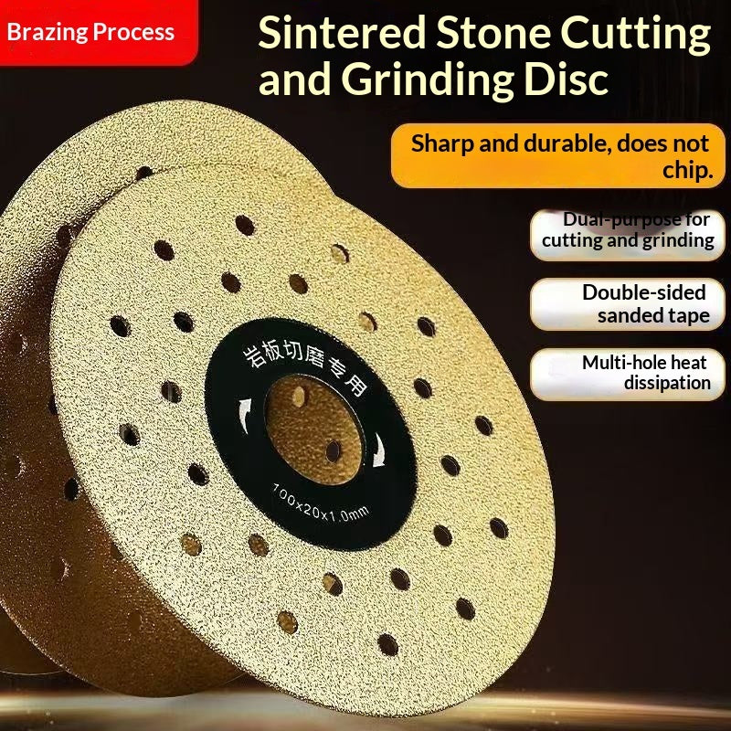 "Premium Goldener Sternenexplosion Schneidscheibe - Speziell für Steinplatten - Trimmen, Glätten & Polieren - 100mm Durchmesser"