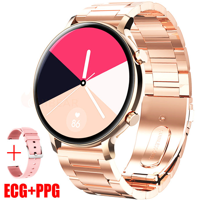 "Edelstahl Business Smartwatch mit Bluetooth Anruf, Herzfrequenzmonitor und Wasserdicht Funktion"