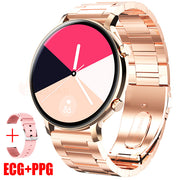 "Edelstahl Business Smartwatch mit Bluetooth Anruf, Herzfrequenzmonitor und Wasserdicht Funktion"