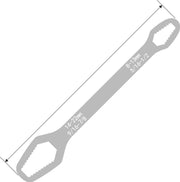 "Multifunktionale Doppelkopf Selbstanziehende Universal Schraubenschlüssel - Verstellbar, Hochwertiger Stahl, Schwarz/Silber"