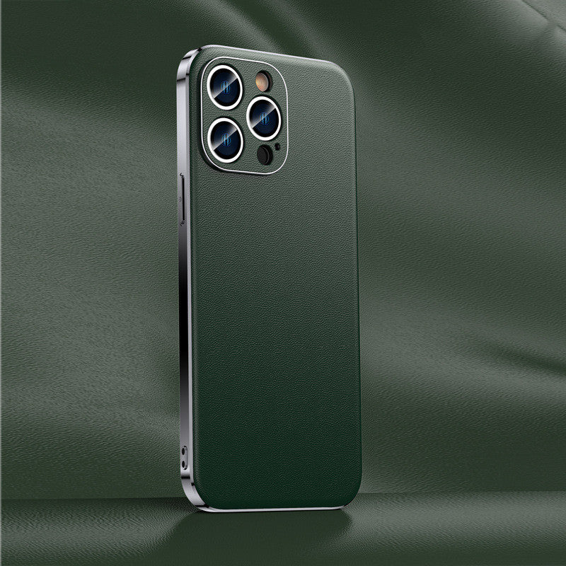 "Premium Echtleder Schutzhülle für iPhone - Elegant & Vielfarbig, Kompatibel mit iPhone 11 bis 15 Pro Max"