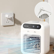 "Tragbarer Klimaanlage Lüfter mit Kühl-Atomisierungstechnologie, Eiswasserfunktion und USB-Stromversorgung - Ideal für Zuhause, Büro und Auto"