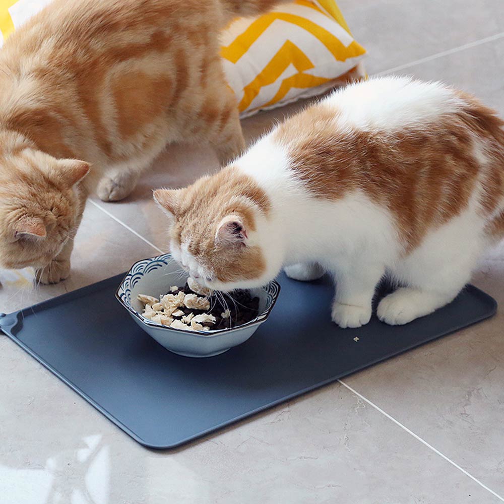 "Rutschfeste, wasserdichte Silikon-Futtermatte für Hunde und Katzen - Leicht zu reinigende, lebensmittelechte Haustiermatte"