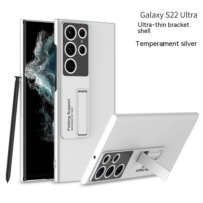"Ultradünne Stoßfeste All-Inclusive Handyhülle mit Ständer in Eleganten Farben für Samsung"