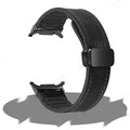 "22mm Magnetisch-Verschluss Herren Uhrenarmband aus Silikon-Leder in Punk Street-Stil - Schwarz, Braun, Weiß, Grün"
