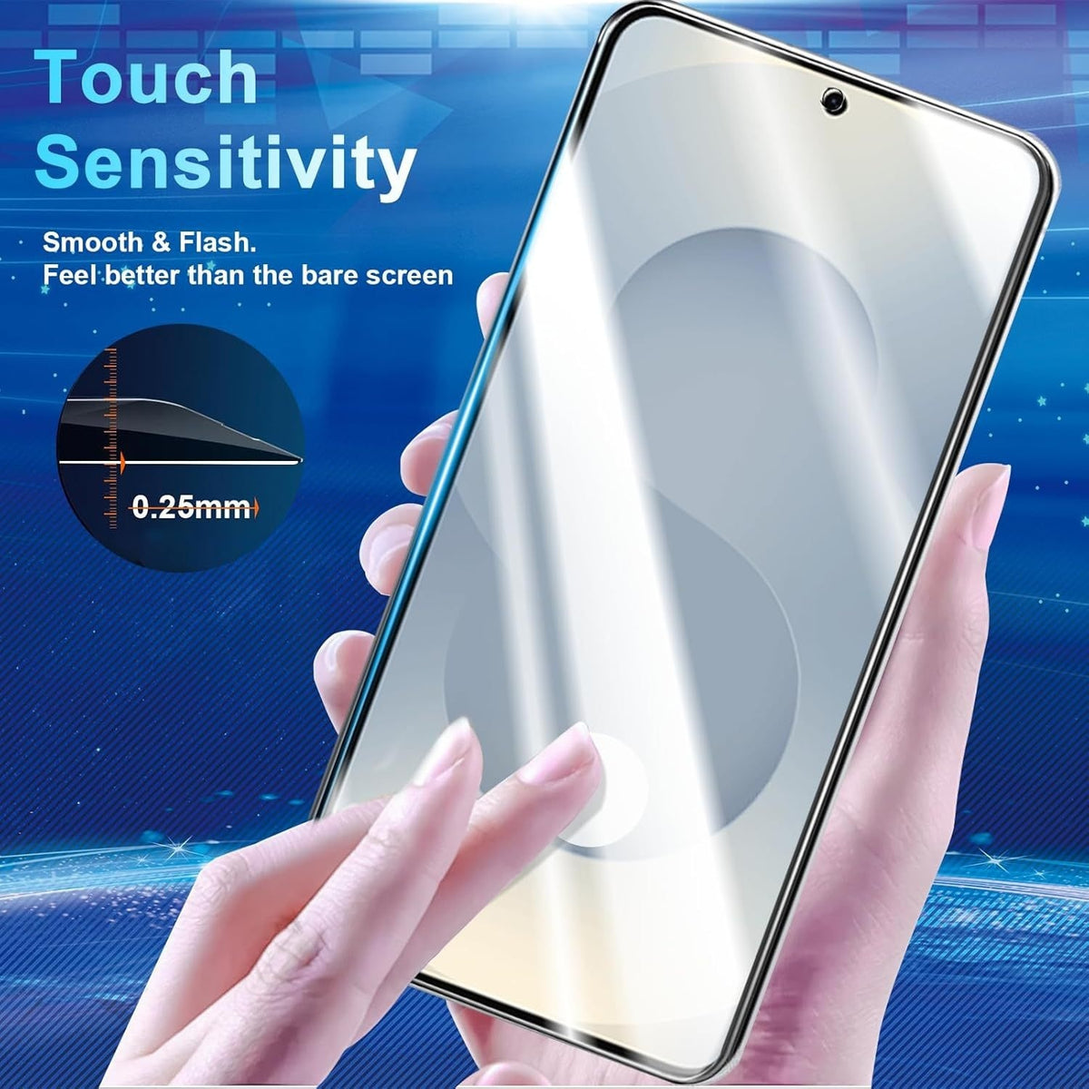 "Premium Gehärtetes Glas für Samsung S26 Serie - Volle Bildschirm-Privatsphäre, Anti-Spion, HD, Anti-Fingerabdruck - 1/2/3er Pack"
