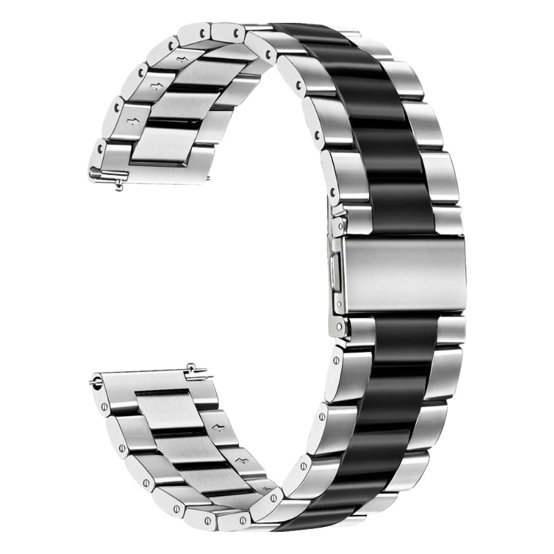 "Vielseitige Edelstahl Armbanduhr mit Drei-Perlen-Stahlband in Verschiedenen Farben - 20mm Interface Größe"