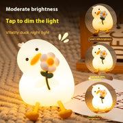 "Vitality Flower Duck Nachtlicht: Kompakt USB-Ladefunktion, Augenschonendes & Beruhigendes Licht für Schlafzimmer und Kinderzimmer"
