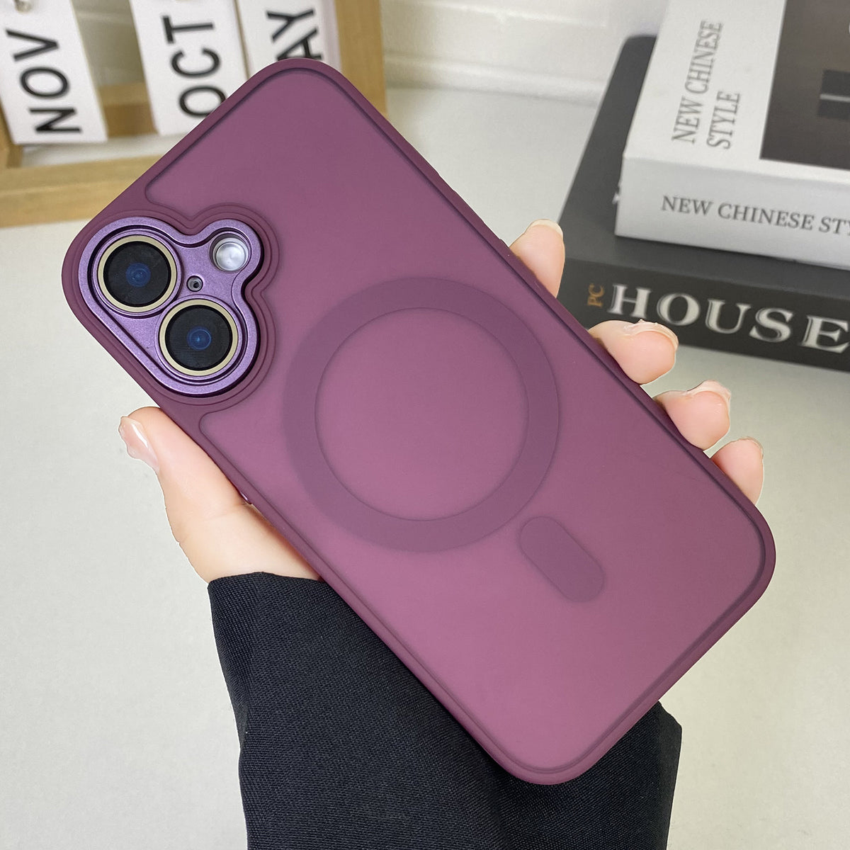 "JD Magnetische Matte Handyhülle - Rundum-Schutz, Sturzsicher, Anti-Fingerabdruck, Kompatibel mit iPhone Modellen"