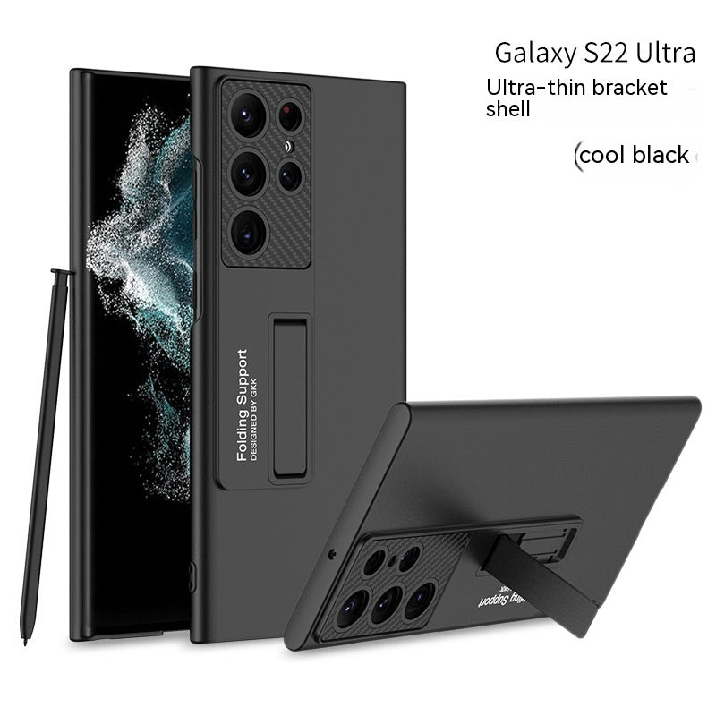 "Ultradünne Stoßfeste All-Inclusive Handyhülle mit Ständer in Eleganten Farben für Samsung"