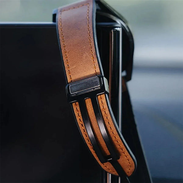 "22mm Magnetisch-Verschluss Herren Uhrenarmband aus Silikon-Leder in Punk Street-Stil - Schwarz, Braun, Weiß, Grün"