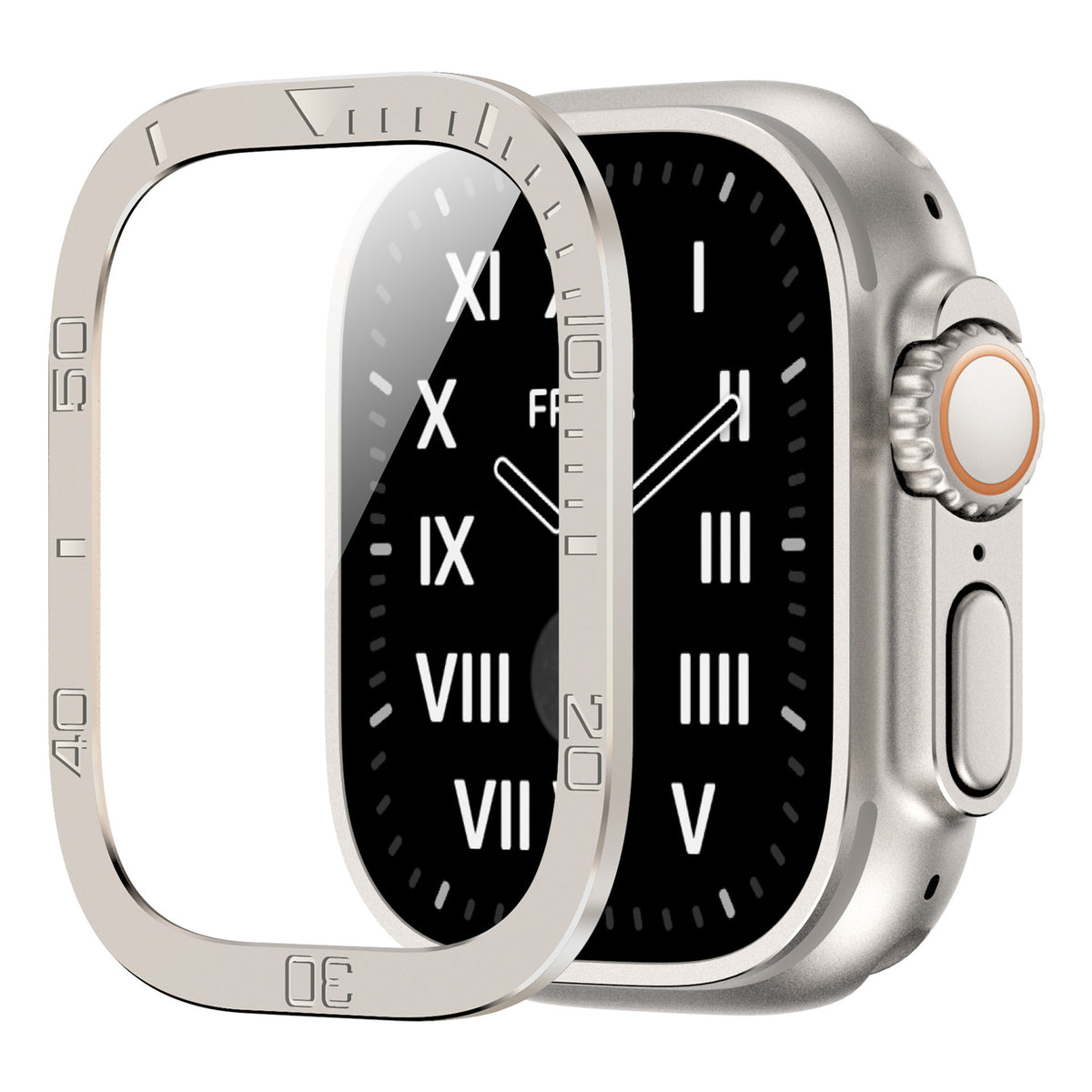 "Schwarze Digitale Uhr 49mm mit Metallrahmen - Stylisch & Robust"