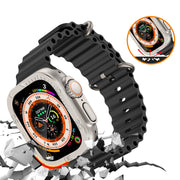 "Schwarze Digitale Uhr 49mm mit Metallrahmen - Stylisch & Robust"