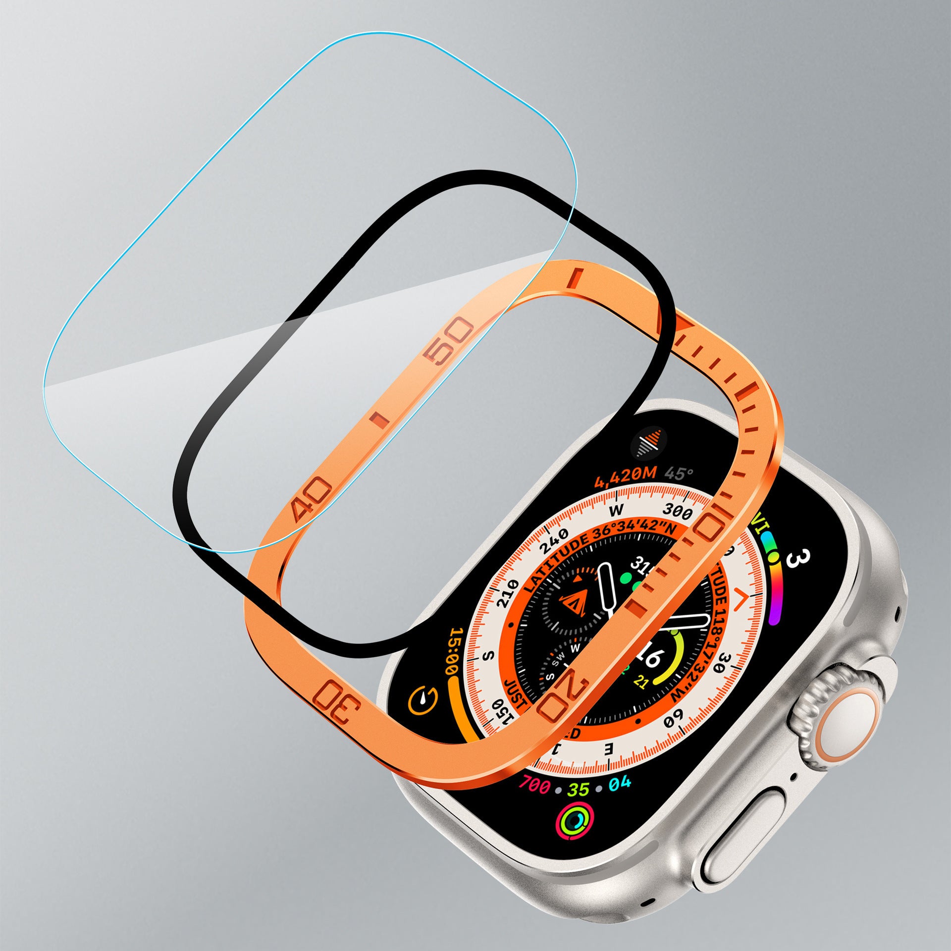 Applicable Watch 49mm Digital Metal Frame