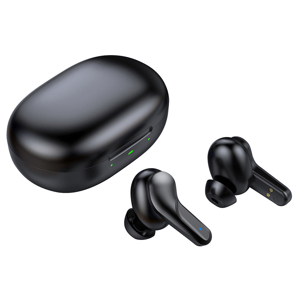 "Bluetooth 5.0 Kabellose Ohrhörer - Binaural, Geräuschreduktion, Stereo-Sound - Schwarz, Grau"