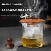 Holz-Cocktail-Rauchmaschine mit Sechseck-Schale